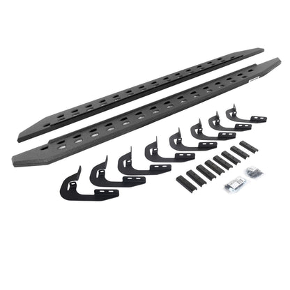 RB20 Slim Line Running Boards With Mounting Brackets Protective Bedliner Coating 2019-2026 Sierra 1500 2020-2026 Sierra 2500/3500 HD Go Rhino