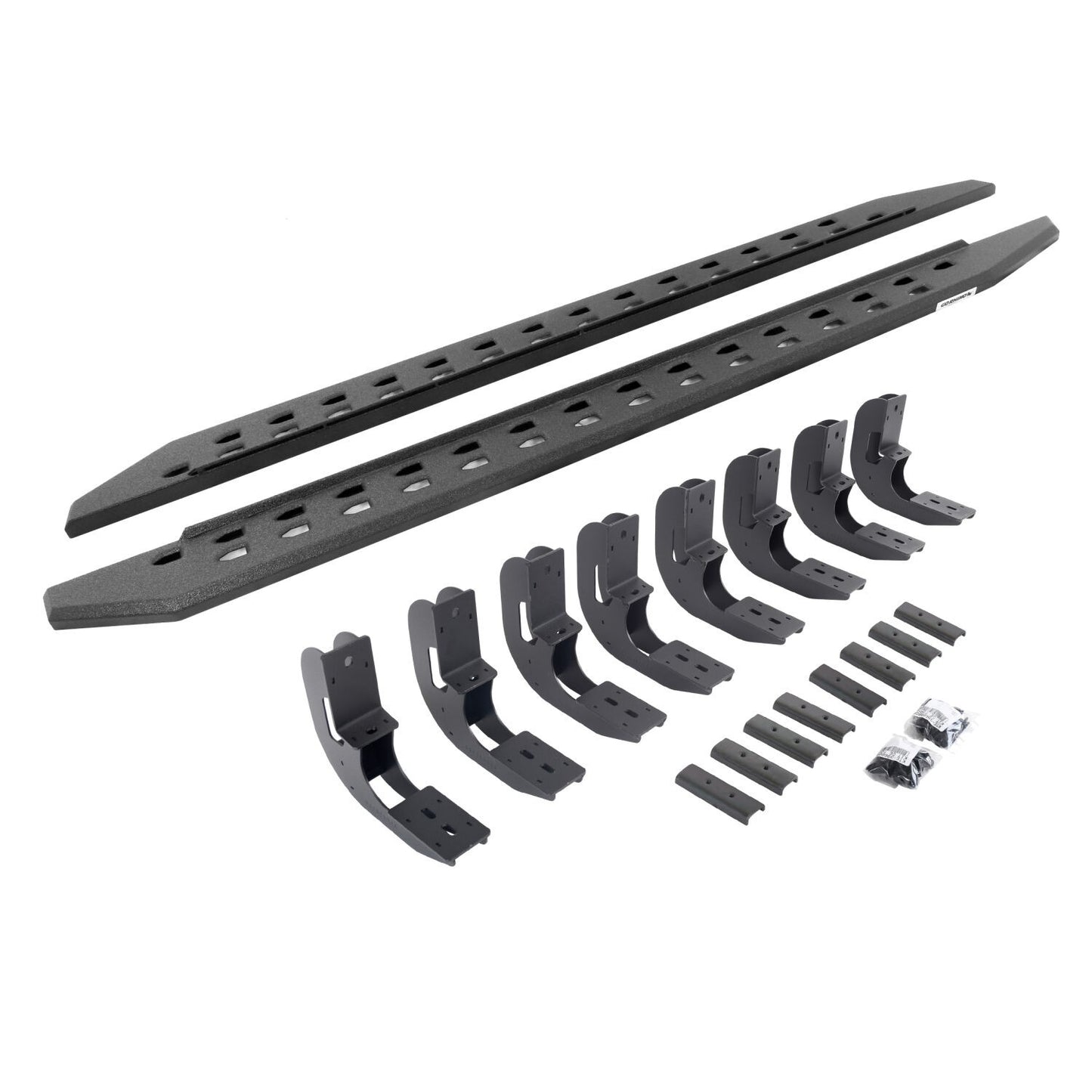 RB20 Slim Line Running Boards With Mounting Brackets Protective Bedliner Coating 2019-2026 Silverado/Sierra 1500/2500 HD Go Rhino