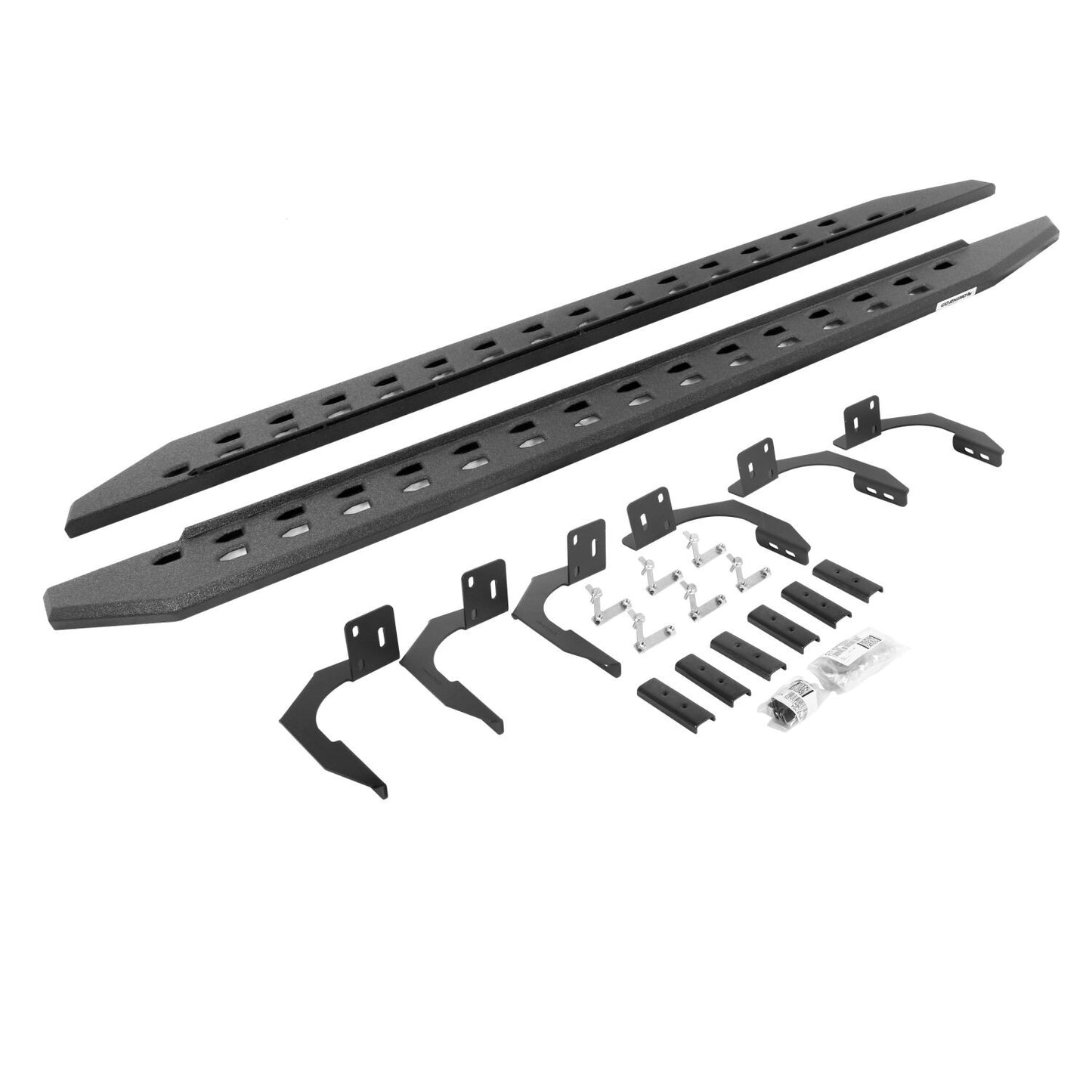 RB20 Slim Line Running Boards With Mounting Brackets Protective Bedliner Coating 2009-2014 Dodge Ram 1500 Go Rhino
