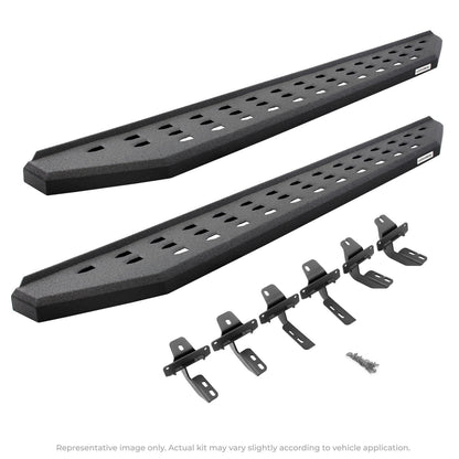 RB20 Running Boards With Mounting Brackets Protective Bedliner Coating 2009-2014 Dodge Ram 1500 Go Rhino