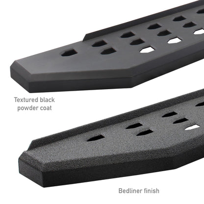 RB20 Running Boards With Mounting Brackets Textured Black 2021-2025 Ford Bronco 4 Door Go Rhino