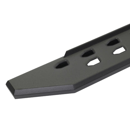 RB10 Slim Line Running Boards With Mounting Brackets Angled Textured Black 2021-2025 Ford Bronco 4 Door Go Rhino
