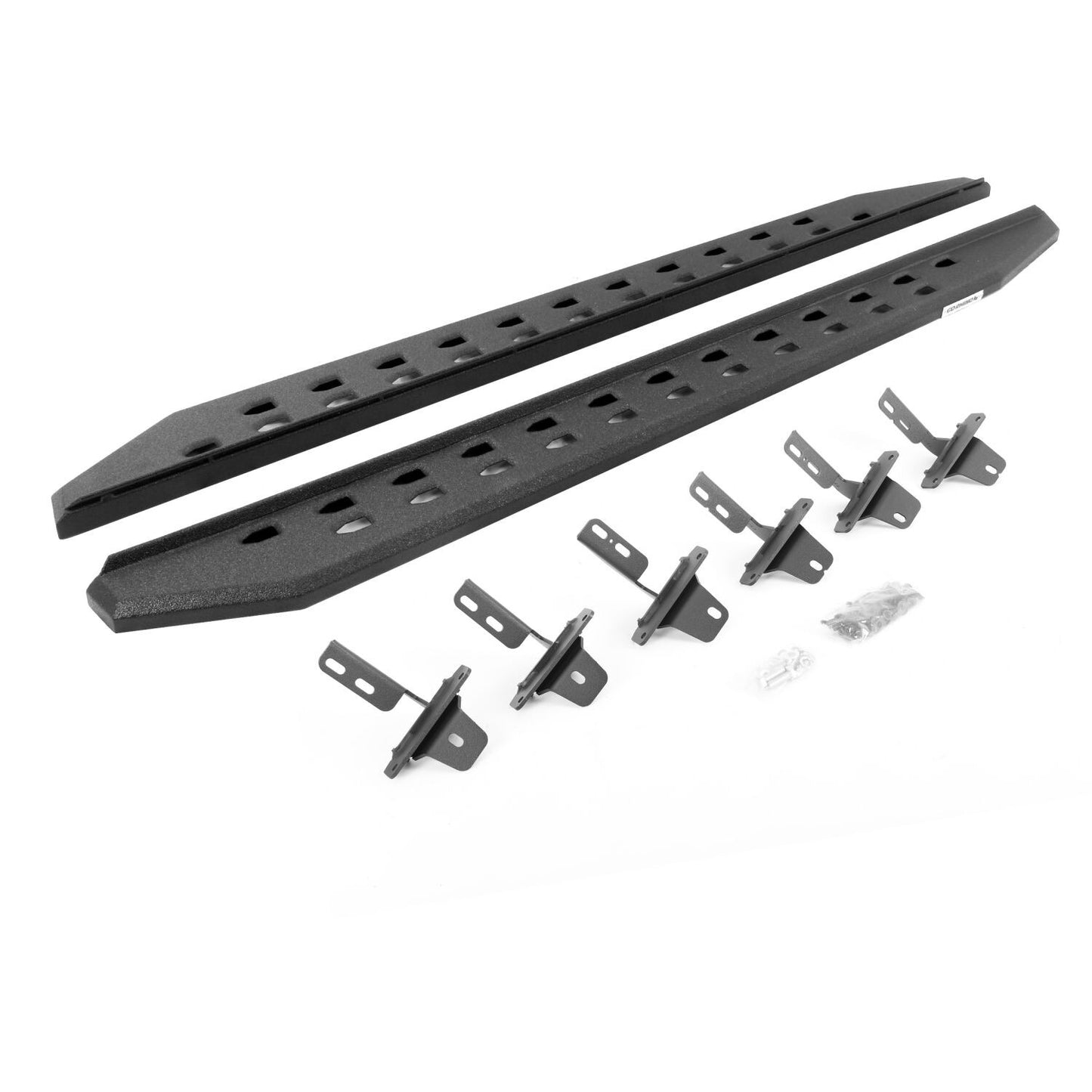 RB10 Slim Line Running Boards With Mounting Brackets Angled Protective Bedliner Coating 2021-2025 Ford Bronco Go Rhino