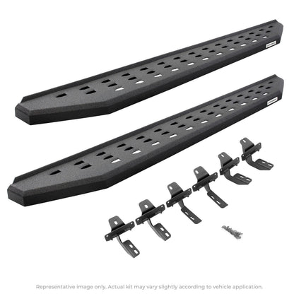 RB20 Running Boards With Mounting Brackets Protective Bedliner Coating 2021-2025 Ford Bronco 4 Door Go Rhino