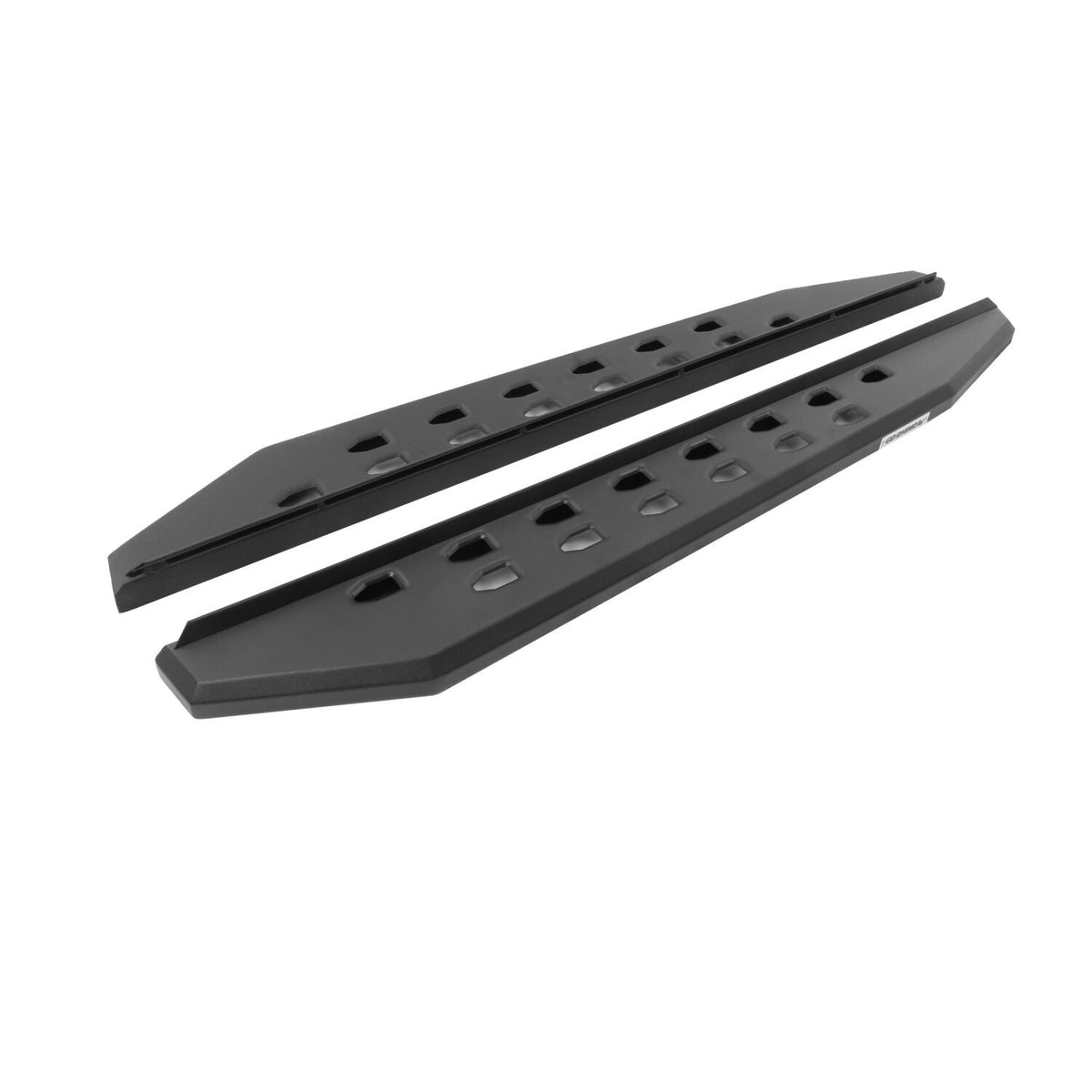 RB10 Slim Line Running Boards With Mounting Brackets Angled Textured Black 2021-2025 Ford Bronco Go Rhino