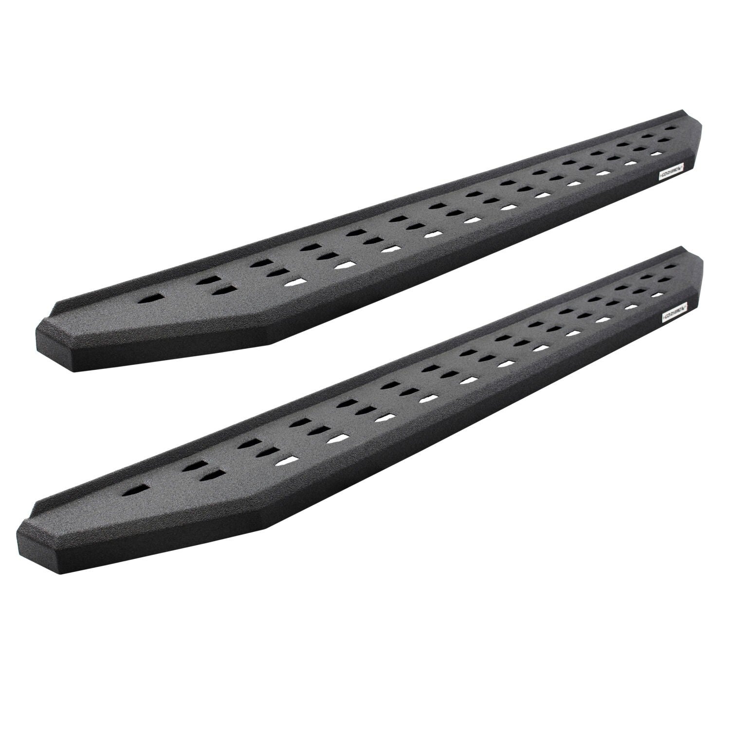 RB20 Running Boards With Mounting Brackets & 2 Pairs of Drop Steps Kit Protective Bedliner Coating 2015-2026 Ford F-150/ F-250/F-350 Go Rhino