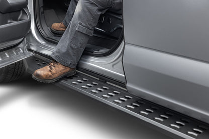 RB20 Running Boards With Mounting Brackets Textured Black 2015-2026 Ford F-150/ F-250/F-350 Go Rhino