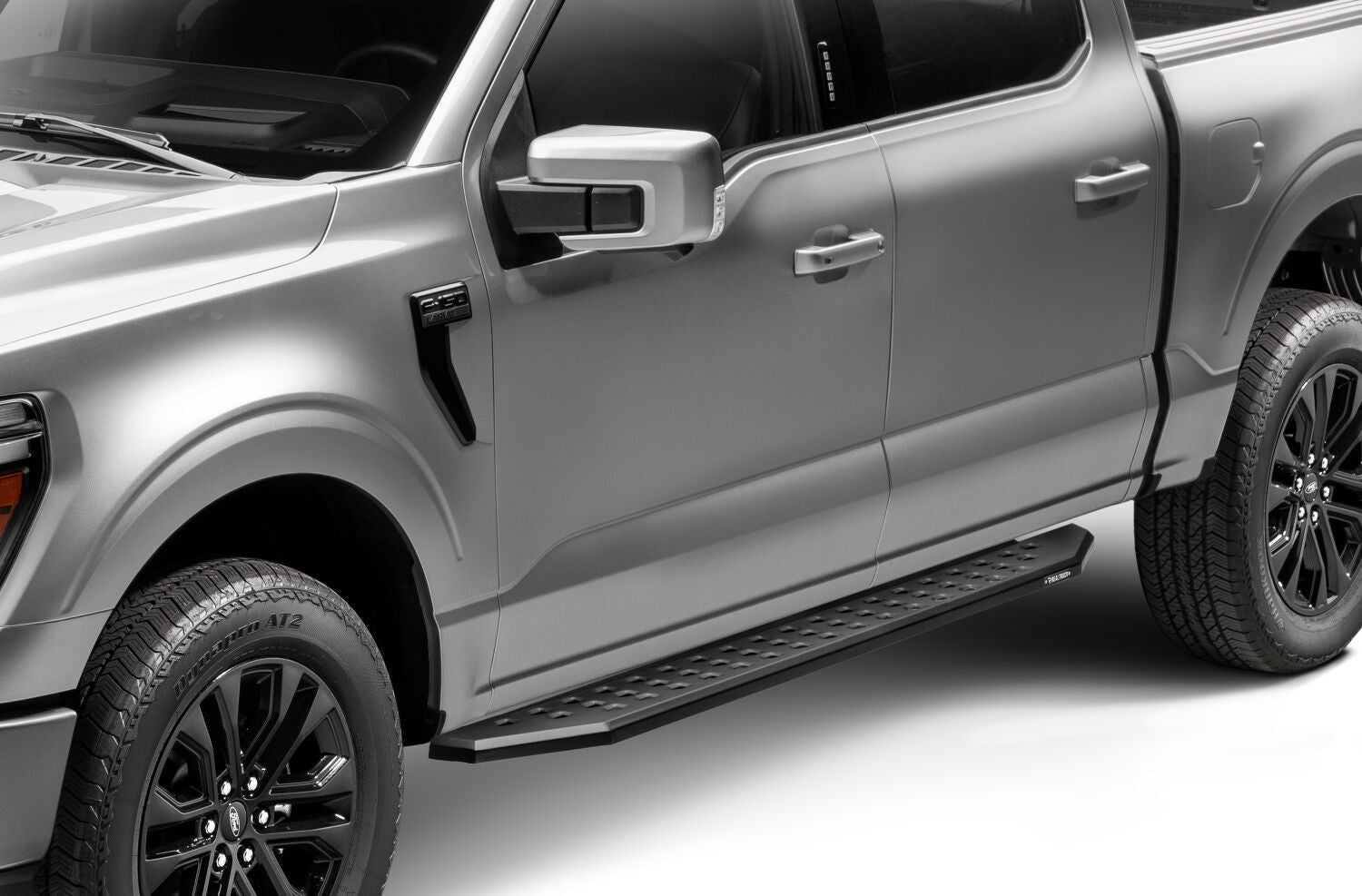 RB20 Running Boards With Mounting Brackets Textured Black 2015-2026 Ford F-150/ F-250/F-350 Go Rhino