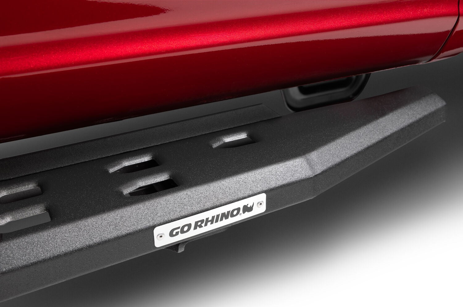 RB10 Slim Line Running Boards With Mounting Brackets Angled Textured Black 2015-2026 Ford F-150/ F-250/F-350 Go Rhino