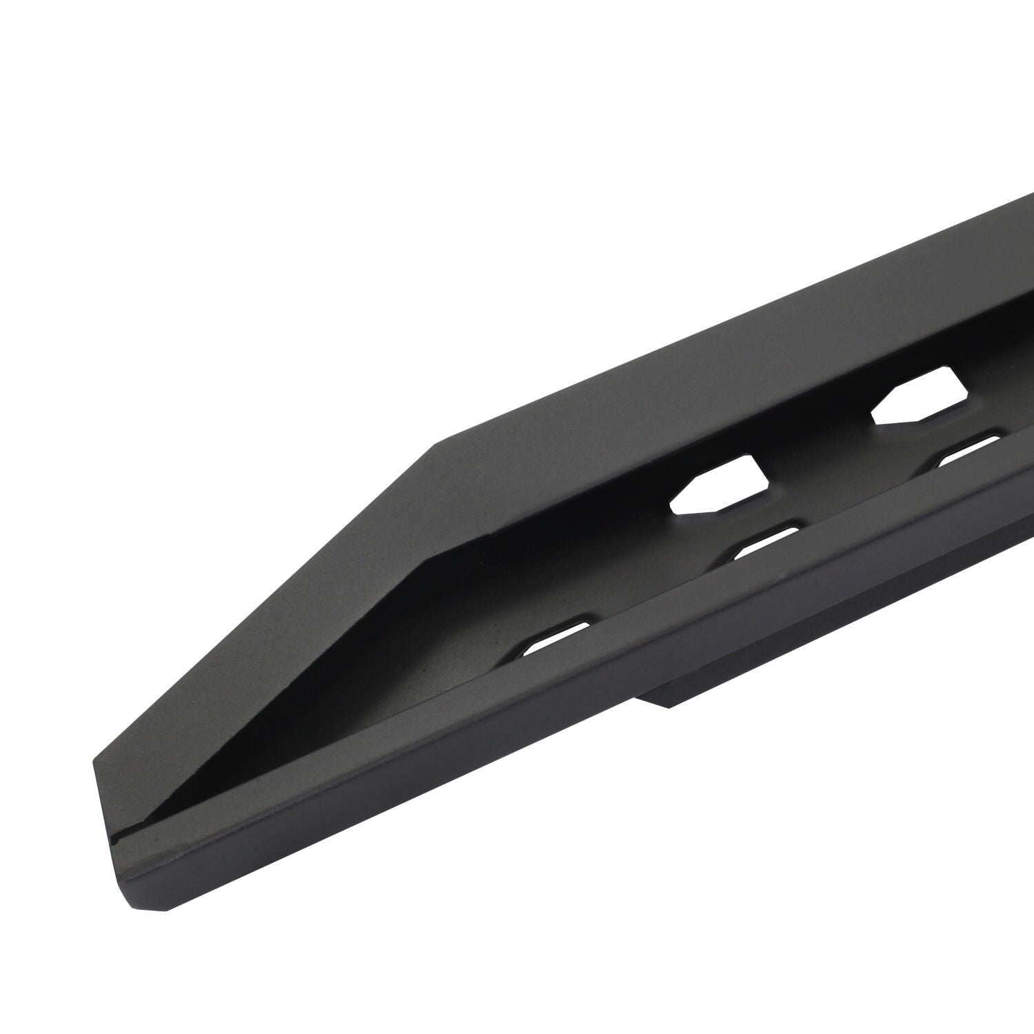 RB10 Slim Line Running Boards With Mounting Brackets Angled Textured Black 2015-2018 Ram 1500 Go Rhino