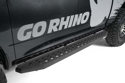 RB20 Running Boards With Mounting Brackets Protective Bedliner Coating 2015-2018 Ram 1500 Go Rhino