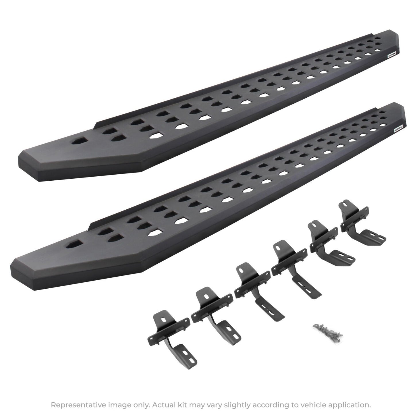 RB20 Running Boards With Mounting Brackets Textured Black 2015-2026 Colorado/Canyon Go Rhino