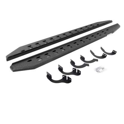 RB20 Slim Line Running Boards With Mounting Brackets Protective Bedliner Coating 2014-2024 Toyota 4Runner Go Rhino