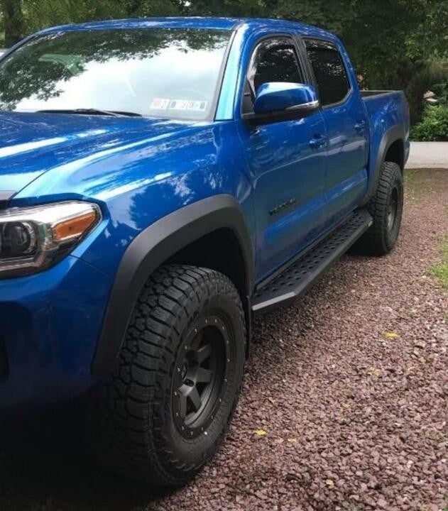 RB20 Running Boards With Mounting Brackets Textured Black 2005-2023 Toyota Tacoma Go Rhino