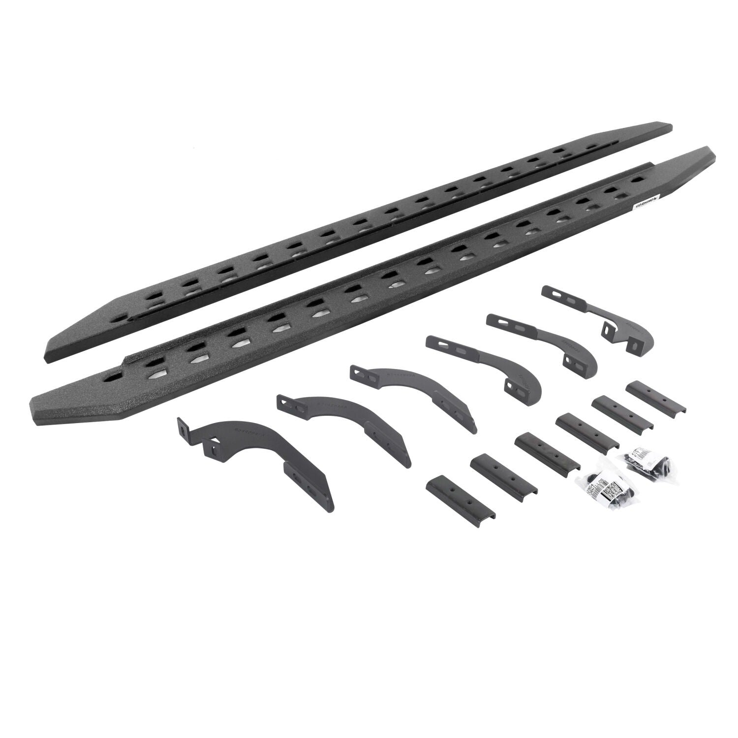 RB20 Slim Line Running Boards With Mounting Brackets Protective Bedliner Coating 2005-2023 Toyota Tacoma Go Rhino