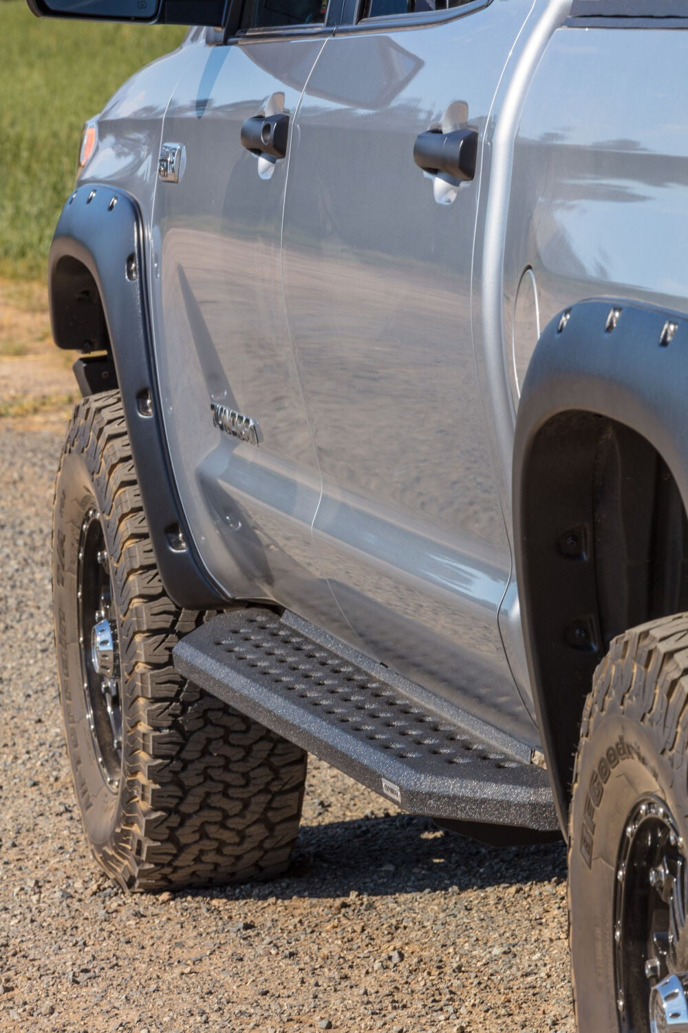 RB20 Running Boards With Mounting Brackets Protective Bedliner Coating 2005-2023 Toyota Tacoma Go Rhino