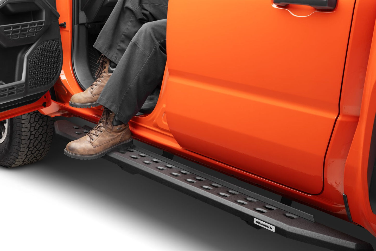 RB20 SlimLine Running Boards W/Brackets Kit Textured Black 2024-2026 Toyota Tacoma Go Rhino