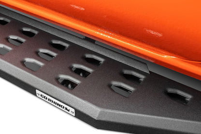 RB20 Running Boards With Mounting Brackets Textured Black 2022-2026 Toyota Tundra Extended Cab Go Rhino