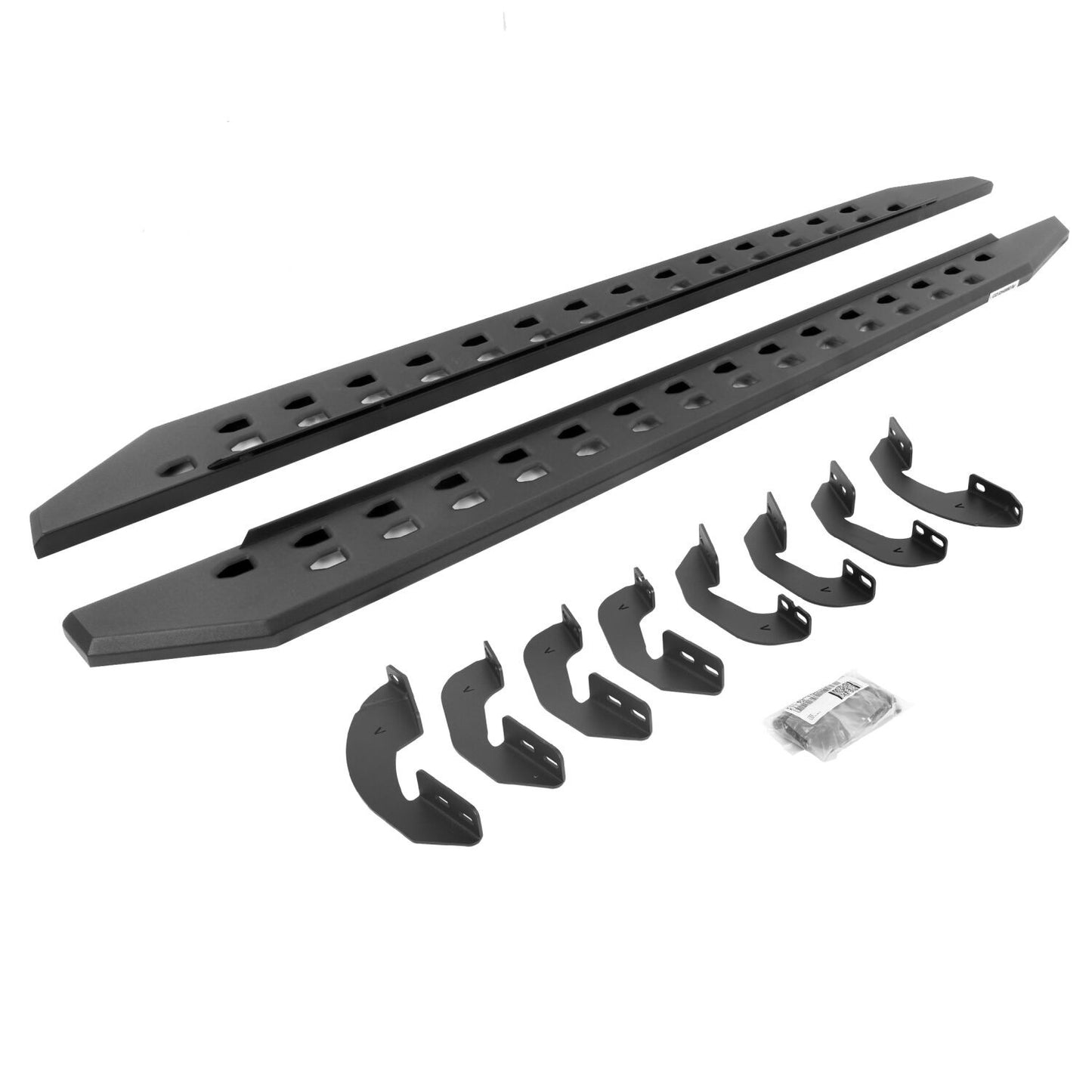 RB20 Slim Line Running Boards With Mounting Brackets Protective Bedliner Coating 2022-2026 Toyota Tundra Extended Cab Go Rhino