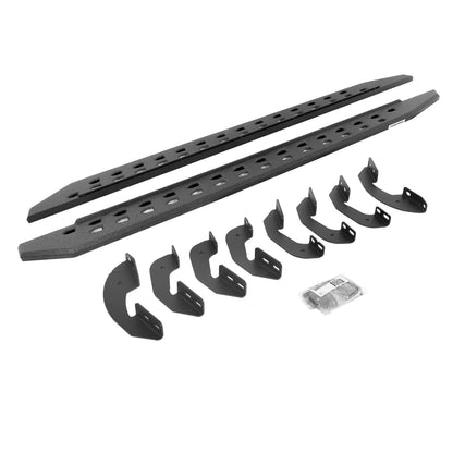 RB20 Slim Line Running Boards With Mounting Brackets Protective Bedliner Coating 2022-2026 Toyota Tundra Go Rhino