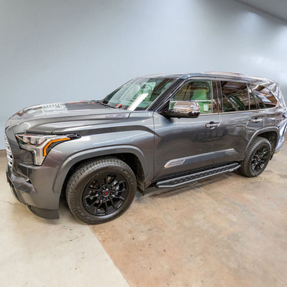 RB20 Slim Running Boards Complete Kit: RB20 Slim Running board + Brackets Textured Black 2023-2026 Toyota Sequoia Go Rhino