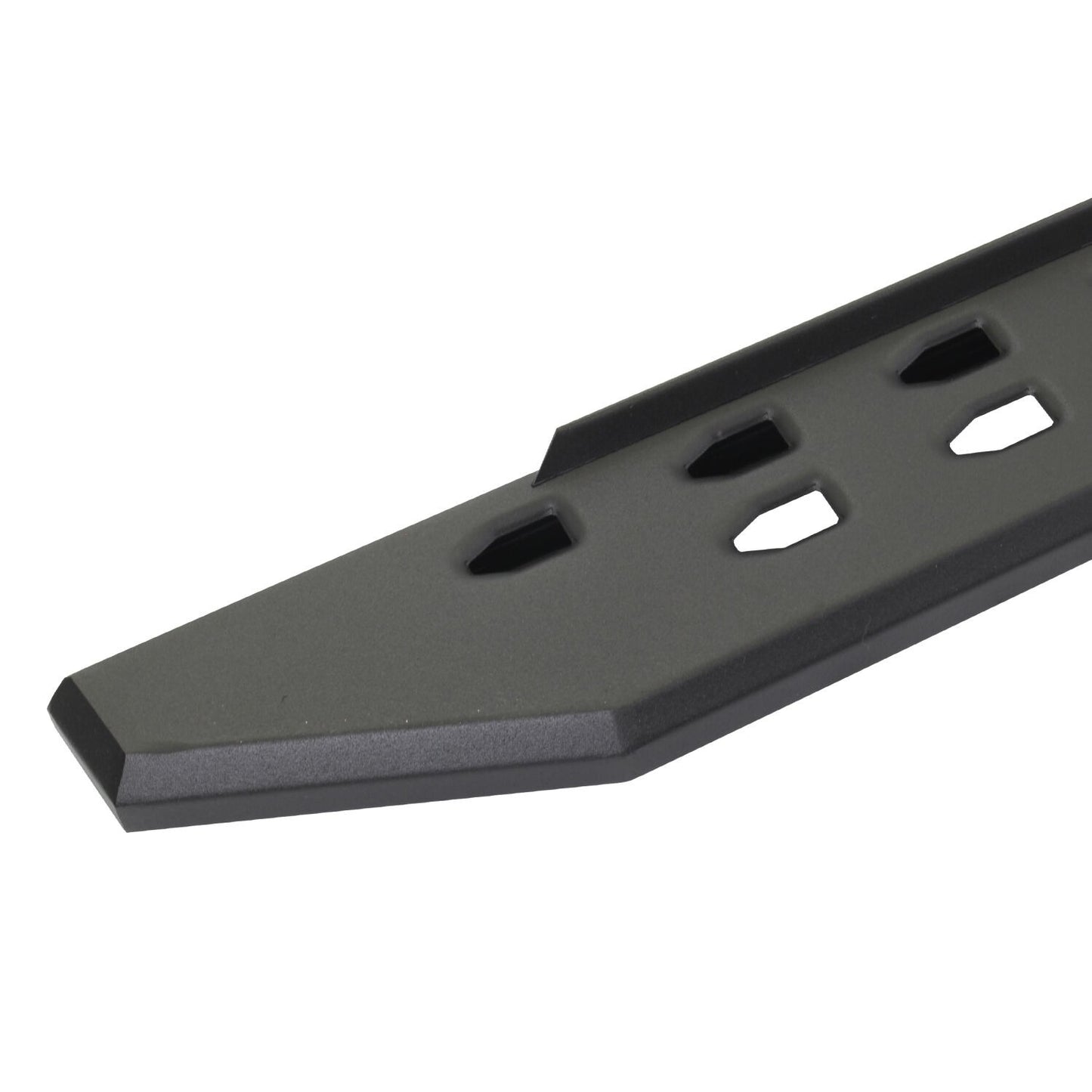 RB10 Slim Line Running Boards With Mounting Brackets Angled Textured Black 2020-2025 Jeep Gladiator Go Rhino