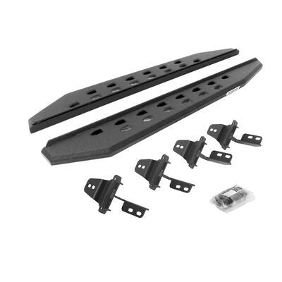 RB20 Slim Line Running Boards With Mounting Brackets Protective Bedliner Coating For 2007-2018 Jeep Wrangler JK Go Rhino