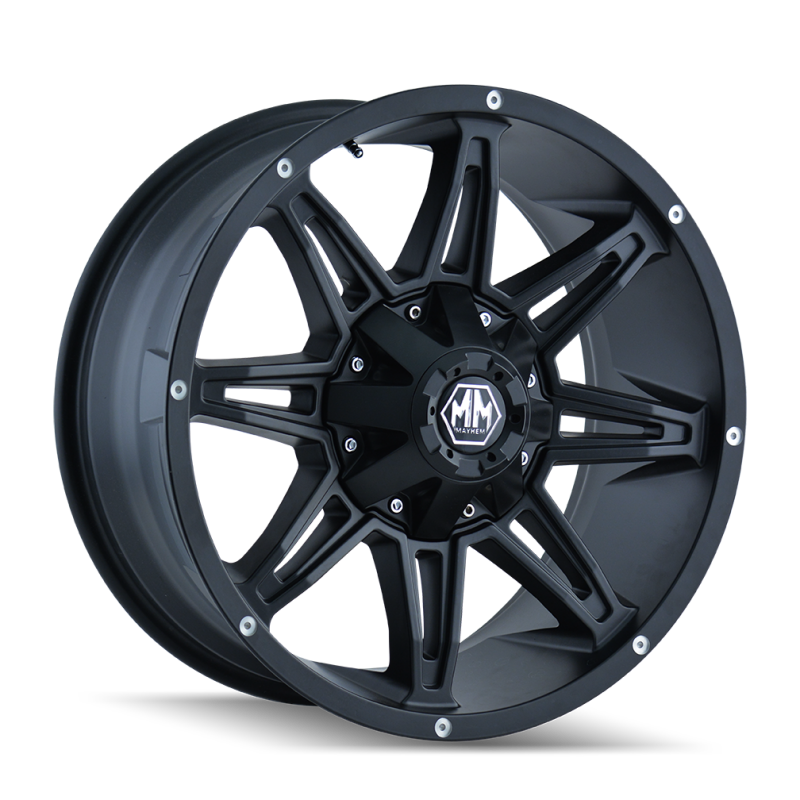 Mayhem 8090 Rampage 20x10 / 8x165.1 BP / -25mm Offset / 130.8mm Hub Matte Black Wheel