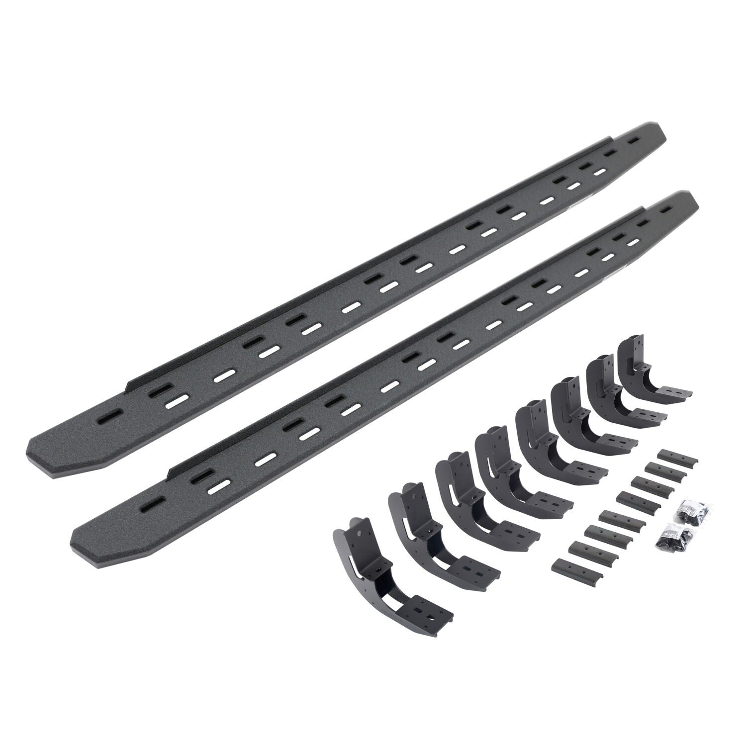RB30 Slim Line Running Boards with Mounting Bracket Kit Protective Bedliner Coating 2019-2026 Sierra 1500 2020-2026 Sierra 2500/3500 HD Go Rhino