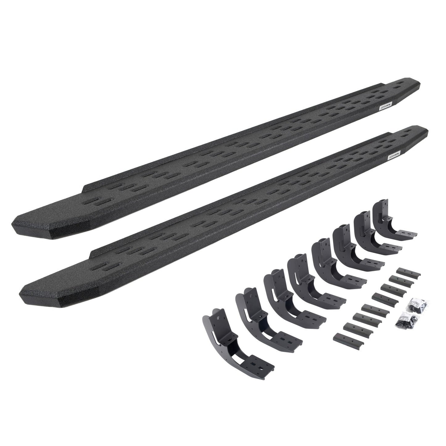 RB30 Running Boards with Mounting Bracket Kit Protective Bedliner Coating 2019-2026 Sierra 1500 2020-2026 Sierra 2500/3500 HD Go Rhino