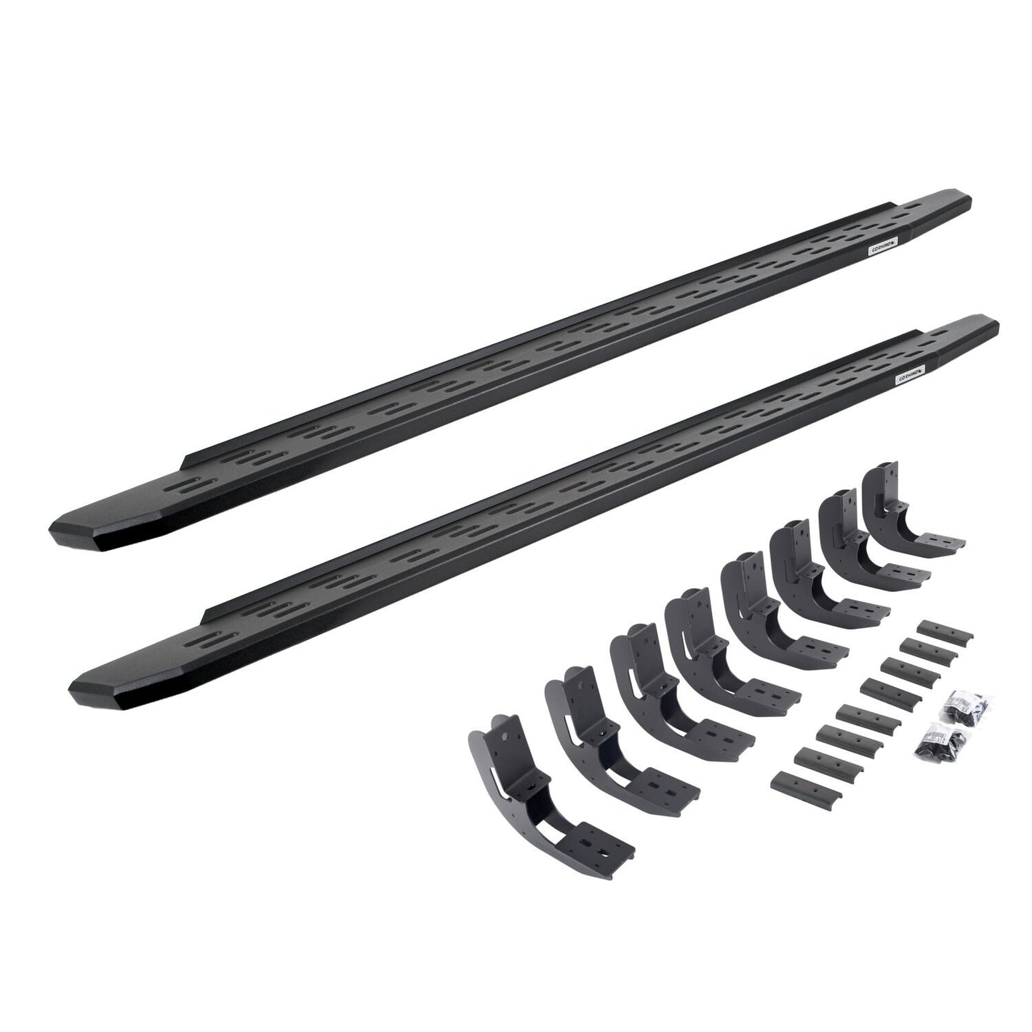 RB30 Running Boards with Mounting Bracket Kit Textured Black 2019-2026 Silverado/Sierra 1500/2500 HD Go Rhino