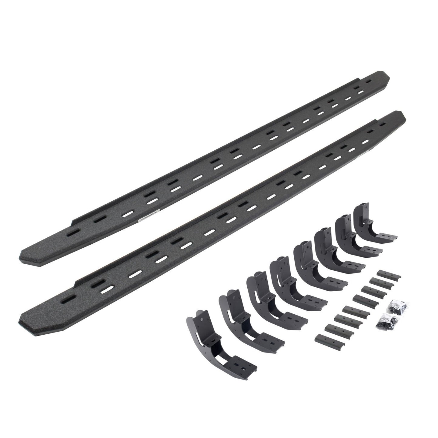 RB30 Slim Line Running Boards with Mounting Bracket Kit Protective Bedliner Coating 2019-2026 Silverado/Sierra 1500/2500 HD Go Rhino