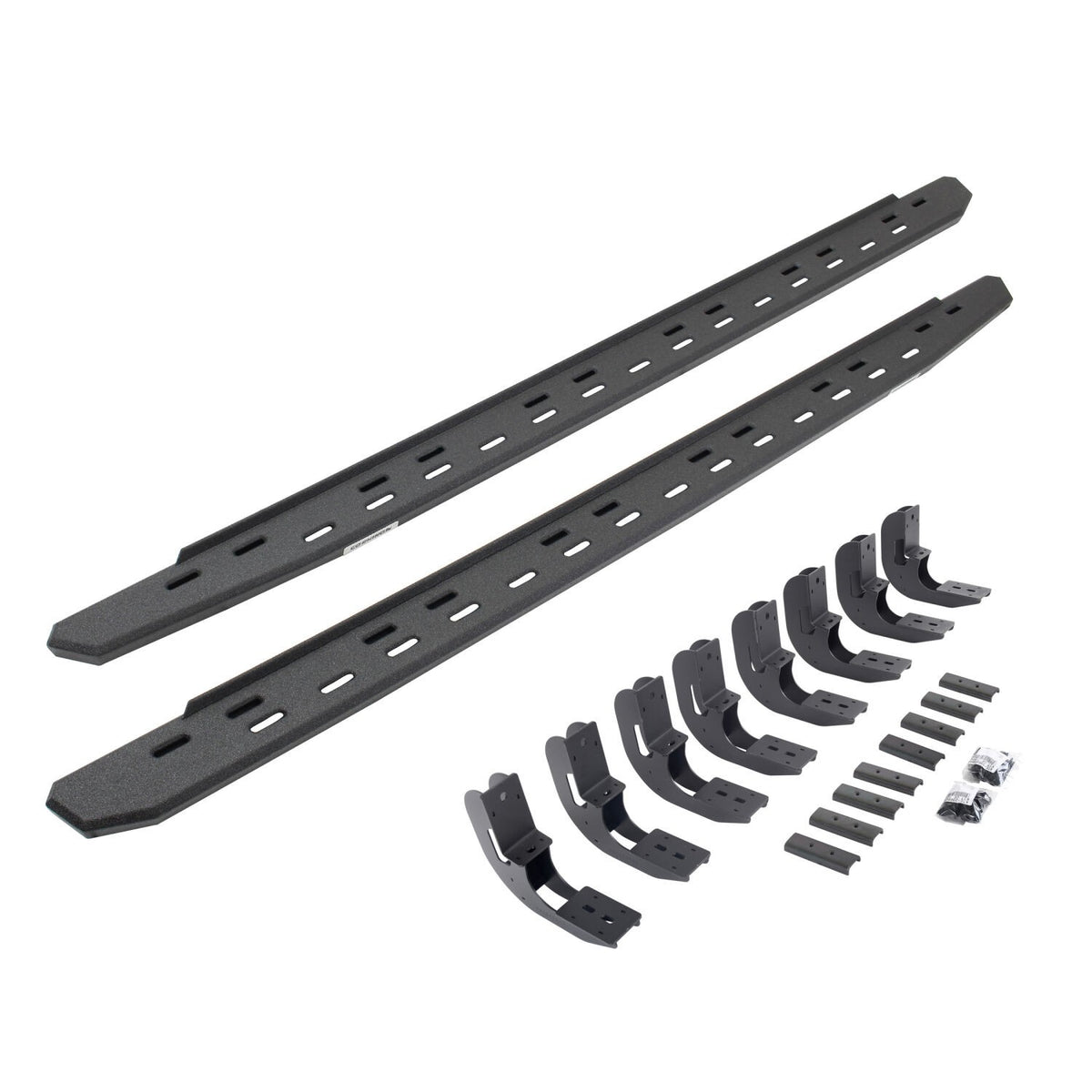 RB30 Slim Line Running Boards with Mounting Bracket Kit Protective Bedliner Coating 2019-2026 Silverado/Sierra 1500/2500 HD Go Rhino