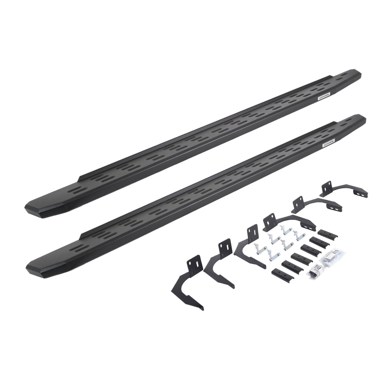 RB30 Running Boards with Mounting Bracket Kit Textured Black 2009-2014 Dodge Ram 1500 Go Rhino