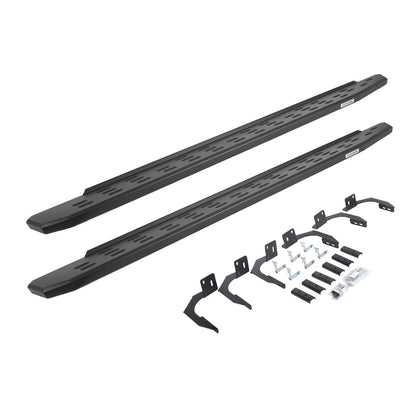 RB30 Running Boards with Mounting Bracket Kit Textured Black 2009-2014 Dodge Ram 1500 Go Rhino