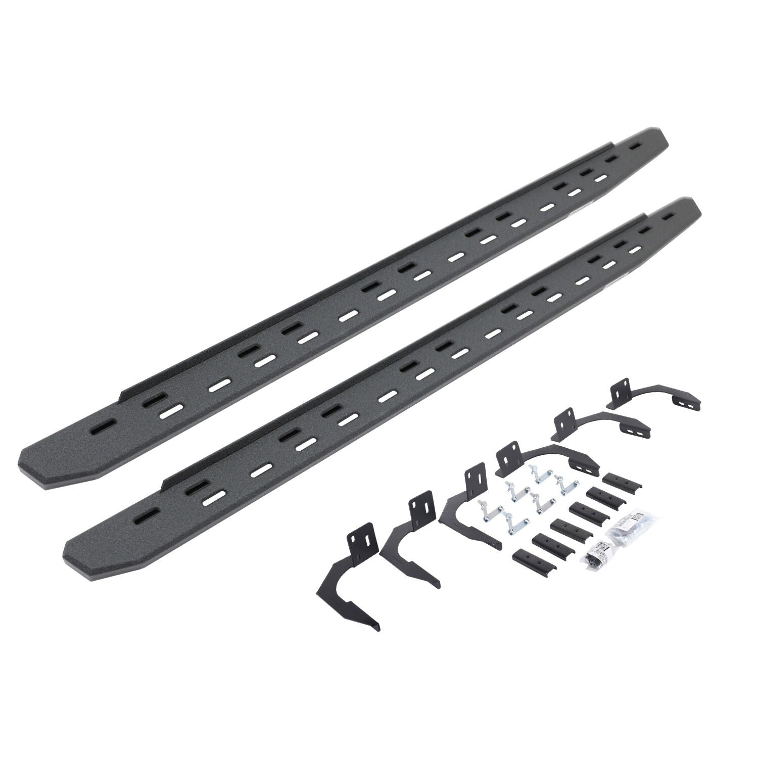 RB30 Slim Line Running Boards with Mounting Bracket Kit Protective Bedliner Coating 2009-2014 Dodge Ram 1500 Go Rhino