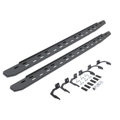 RB30 Slim Line Running Boards with Mounting Bracket Kit Protective Bedliner Coating 2009-2014 Dodge Ram 1500 Go Rhino