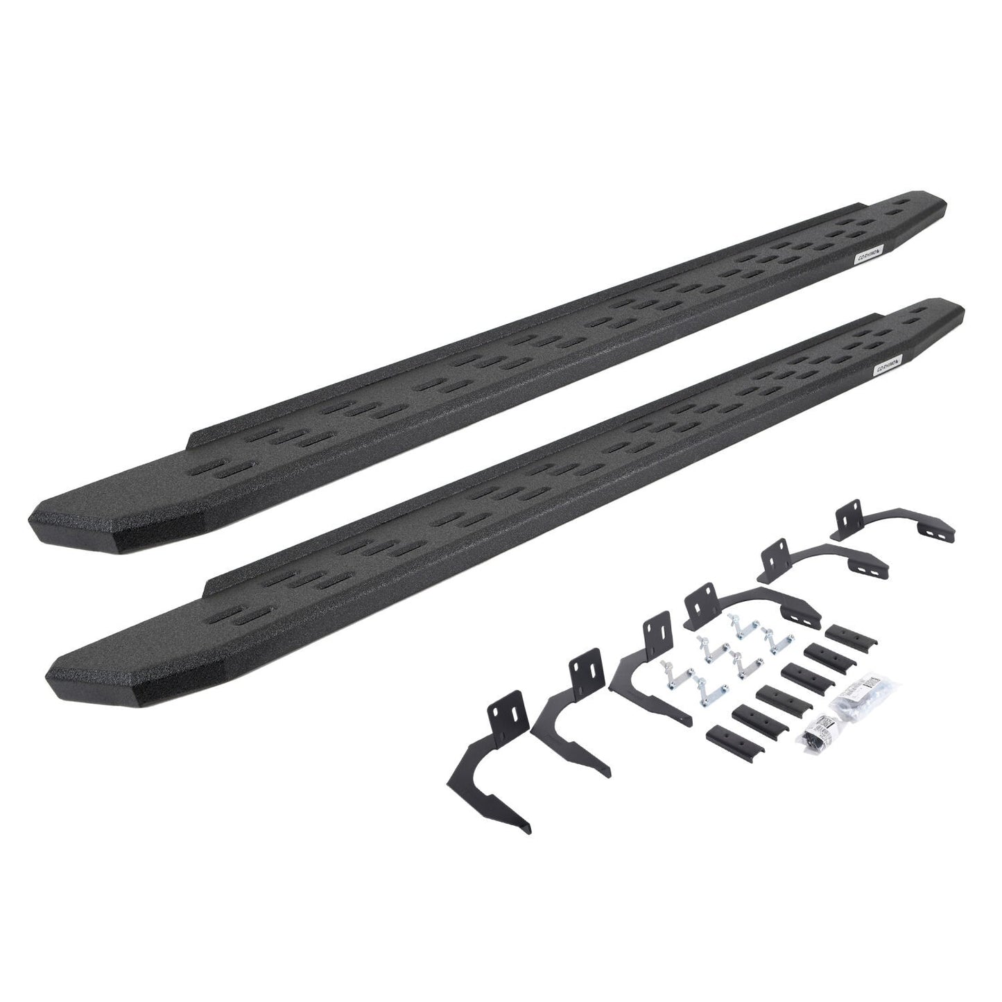RB30 Running Boards with Mounting Bracket Kit Protective Bedliner Coating 2009-2014 Dodge Ram 1500 Go Rhino
