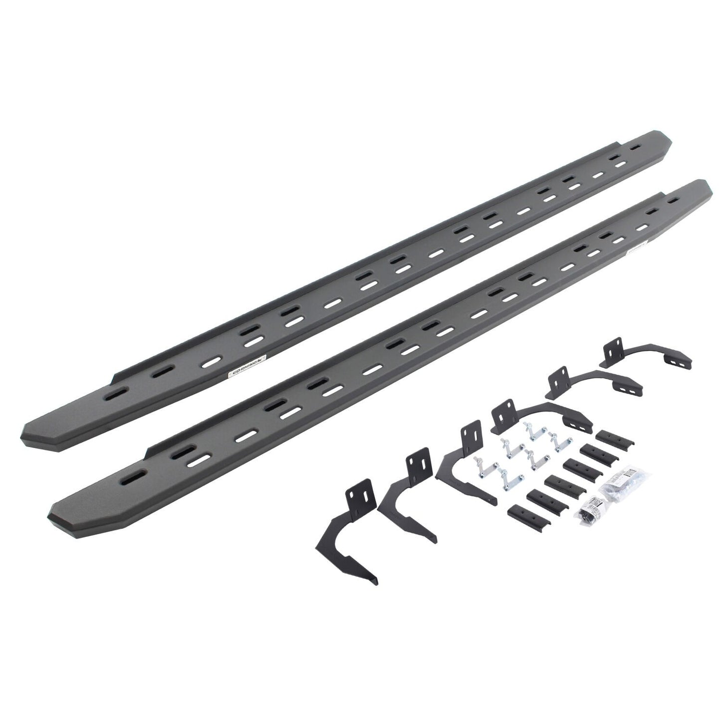 RB30 Slim Line Running Boards with Mounting Bracket Kit Textured Black 2009-2025 Dodge Ram 150/2500/3500 Go Rhino