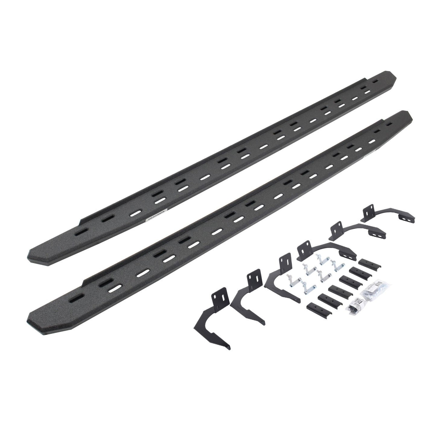 RB30 Slim Line Running Boards with Mounting Bracket Kit Protective Bedliner Coating 2009-2025 Dodge Ram 150/2500/3500 Go Rhino