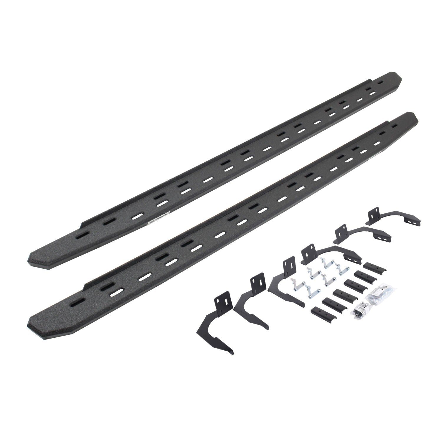 RB30 Slim Line Running Boards with Mounting Bracket Kit Protective Bedliner Coating 2009-2025 Dodge Ram 150/2500/3500 Go Rhino