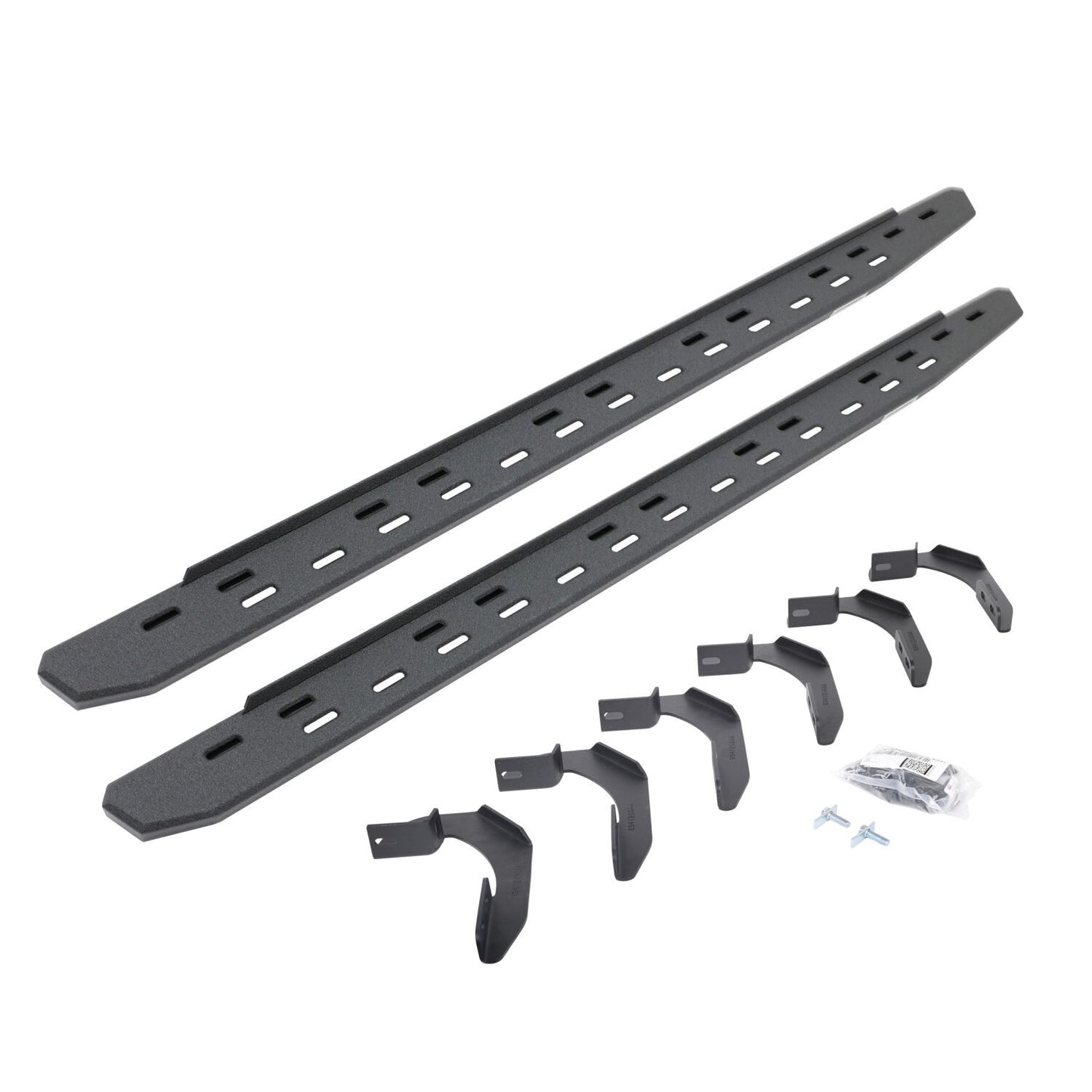 RB30 Slim Line Running Boards with Mounting Bracket Kit Protective Bedliner Coating 2004-2014 Ford F-150 Extended Cab Go Rhino