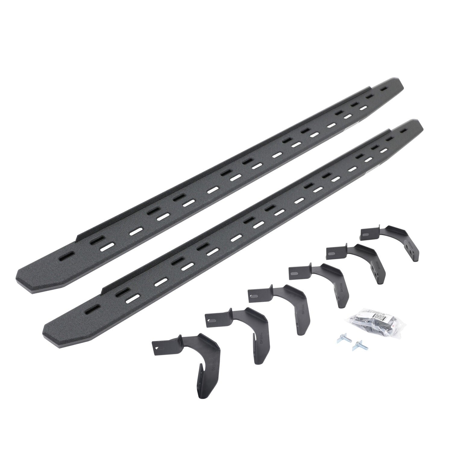 RB30 Slim Line Running Boards with Mounting Bracket Kit Protective Bedliner Coating 2004-2014 Ford F-150 Extended Cab Go Rhino