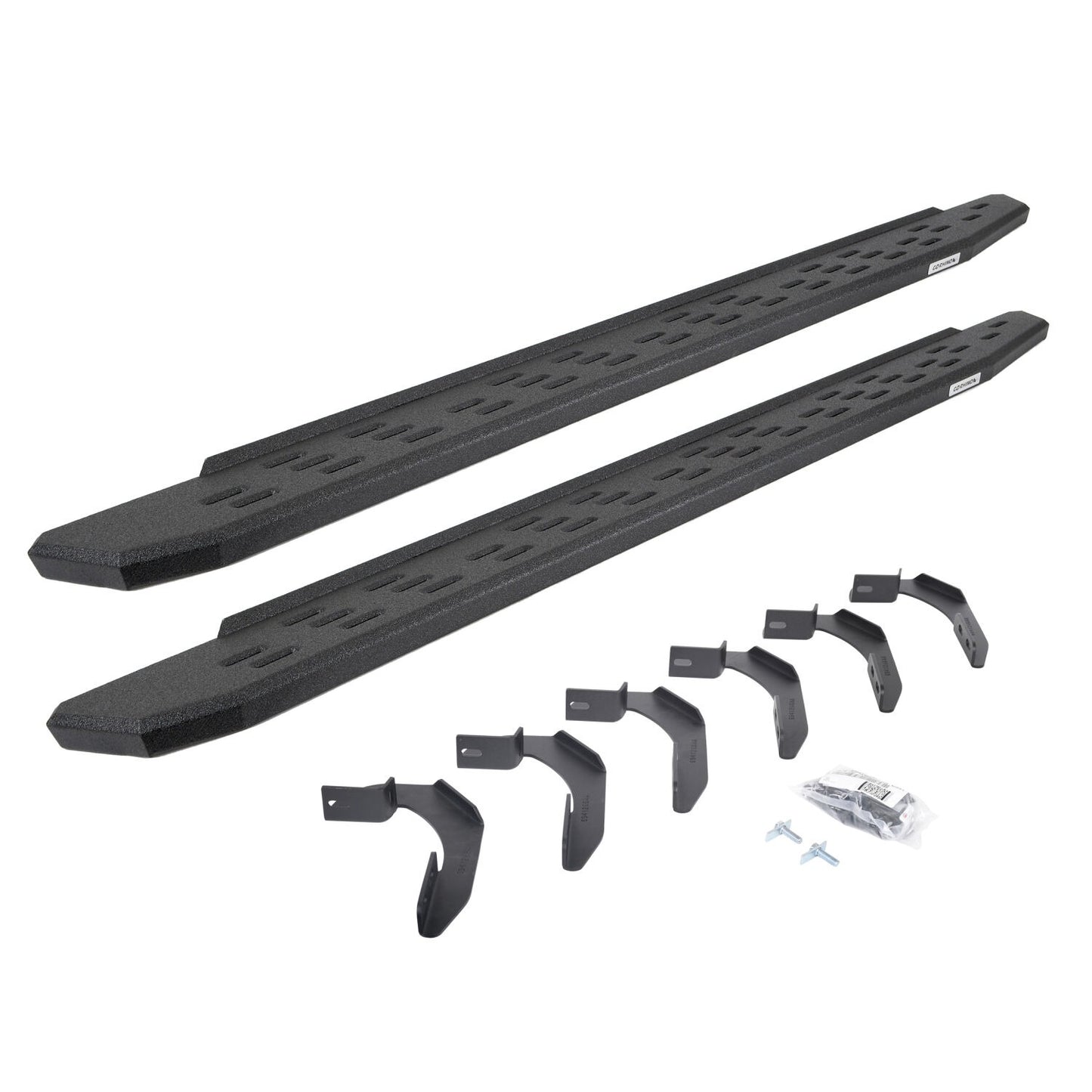 RB30 Running Boards with Mounting Bracket Kit Protective Bedliner Coating 2004-2014 Ford F-150 Extended Cab Go Rhino