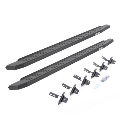 RB30 Running Boards with Mounting Bracket Kit Textured Black 2021-2024 Ford Bronco Go Rhino
