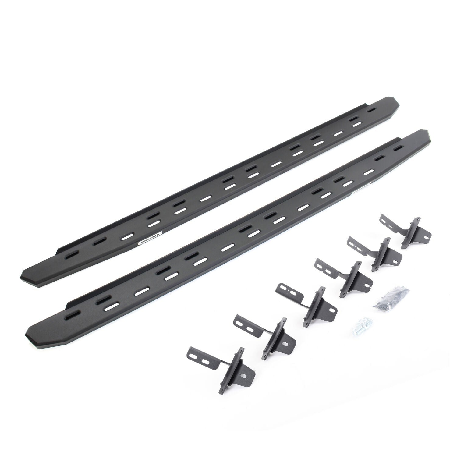 RB30 Slim Line Running Boards with Mounting Bracket Kit Textured Black 2021-2024 Ford Bronco Go Rhino