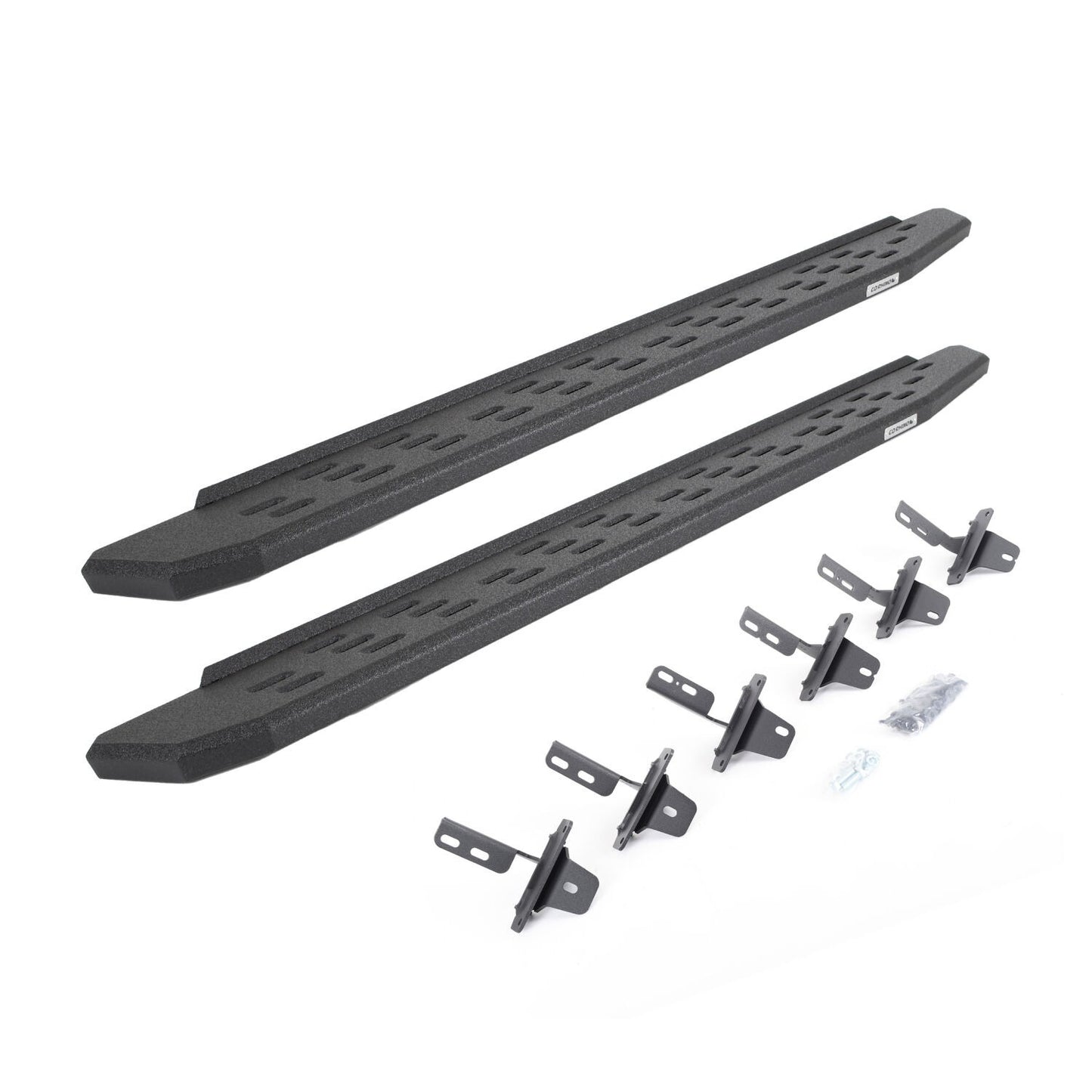 RB30 Running Boards with Mounting Bracket Kit Protective Bedliner Coating 2021-2024 Ford Bronco Go Rhino