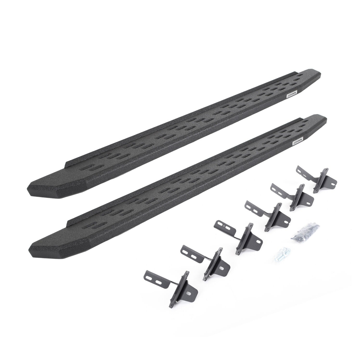 RB30 Running Boards with Mounting Bracket Kit Protective Bedliner Coating 2021-2024 Ford Bronco Go Rhino