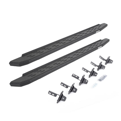 RB30 Running Boards with Mounting Bracket Kit Protective Bedliner Coating 2021-2024 Ford Bronco Go Rhino