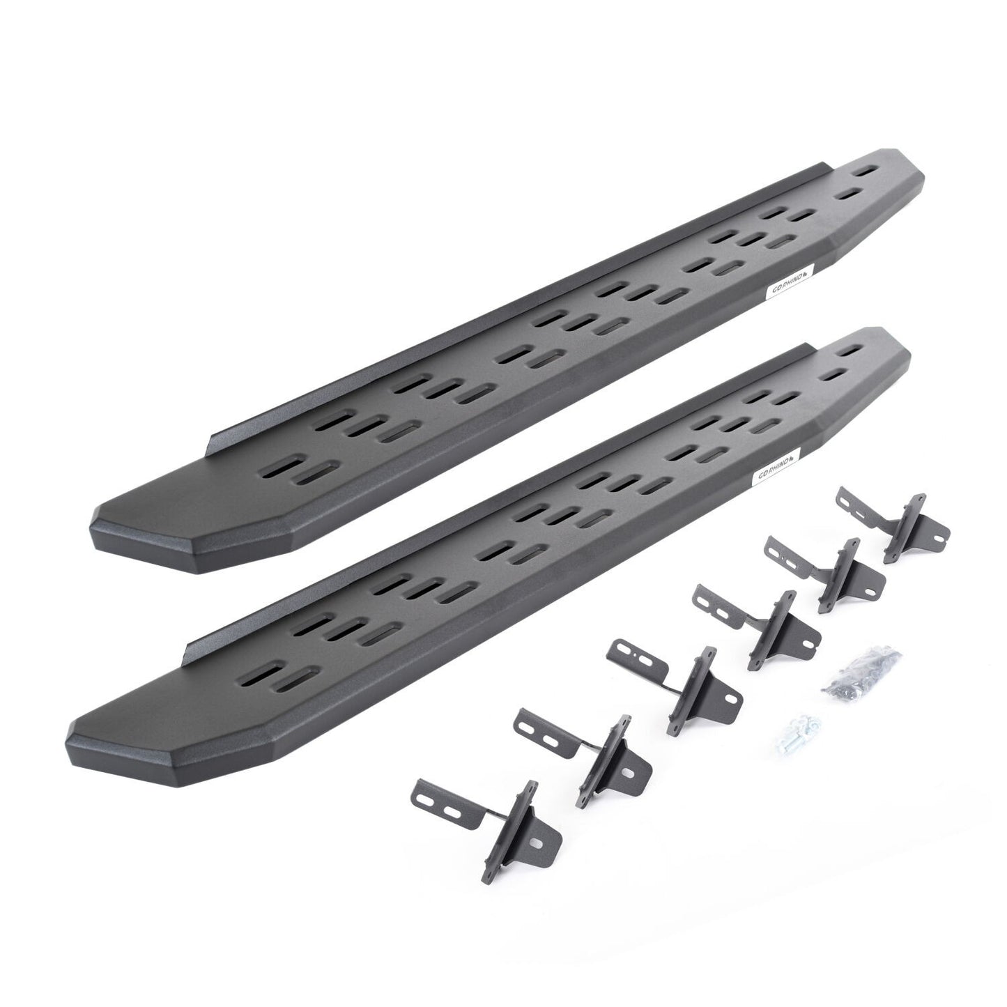 RB30 Running Boards with Mounting Bracket Kit Textured Black 2021-2025 Ford Bronco Go Rhino